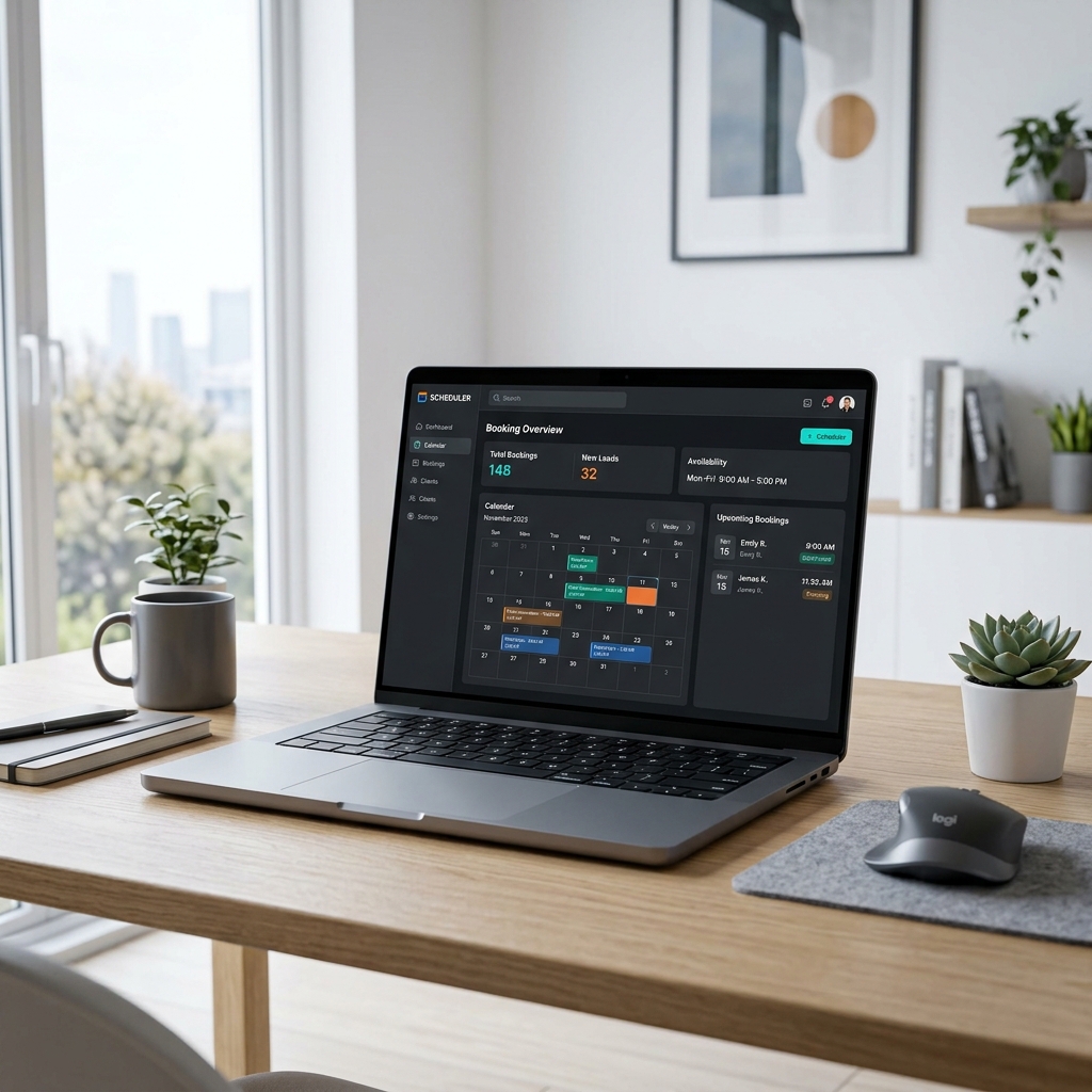 Mockup del Sistema de Vibe Coding y Agenda en Computador